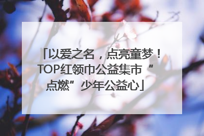 以爱之名，点亮童梦！TOP红领巾公益集市“点燃”少年公益心